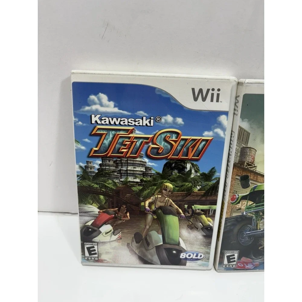 Lot Of 3 Nintendo Wii Games Monster Jam Urban Baseball Blast Kawasaki Jet Ski‎